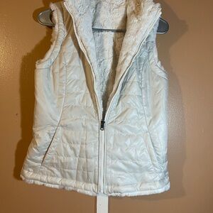 Nicole Miller White Quilted Vest